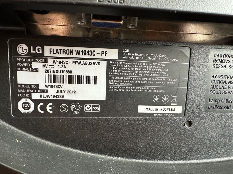 Монитор lg 19 дюймов