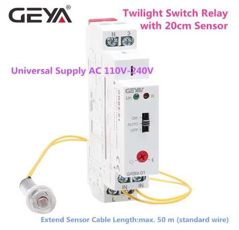 GEYA - Interruptor Crepuscular com Sensor de Luz