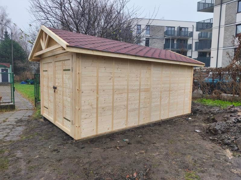 Garaż Drewniany Szkieletowy 3x5