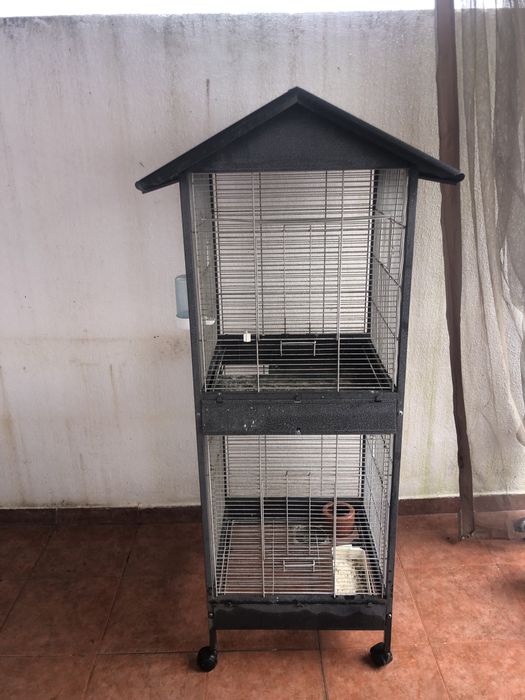 Gaiola artesanal grande e Viveiro