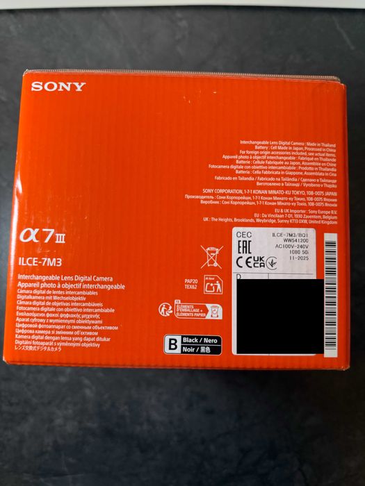 Sony A7 III Czarny Body