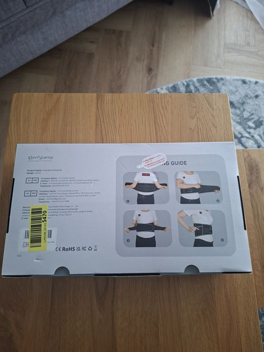 Comfytemp mega bezprzewodowy pas rozgrzewający silny masaż 5000 mA