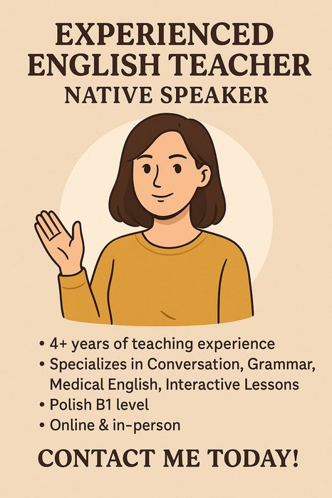 Experienced English teacher-native speaker