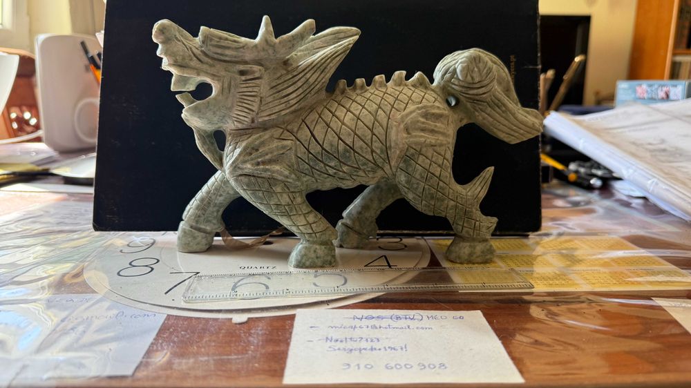 Leão guardião chinês antigo (Foo Dog) Estatua