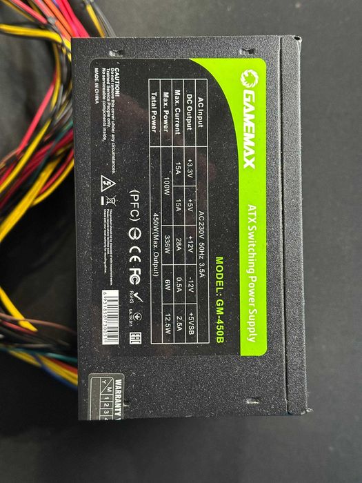 Материнська плата з процесором I5, БЖ, HDD, відеокарта