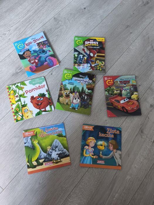 Książki książeczki dla dzieci pomidor lilo i Stich spidey auta bingo  bajki
