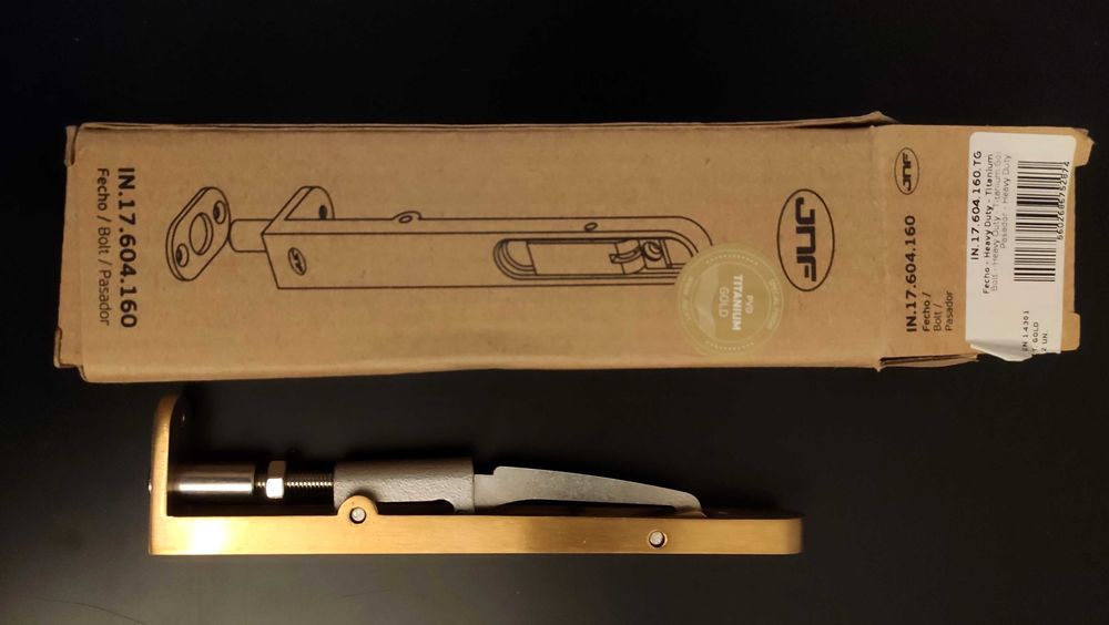 16 Fechos de embutir JNF 160mm acabamento Titanium Gold