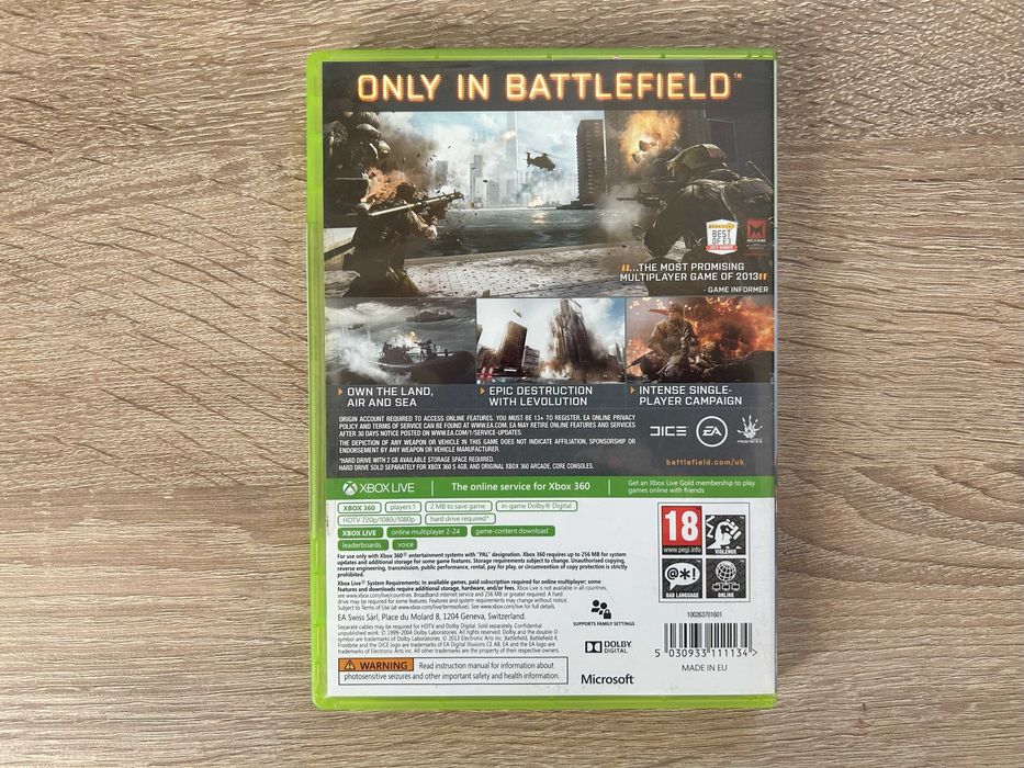 Battlefield 4 - Xbox 360 - PL - stan Używany, sprawny 100%