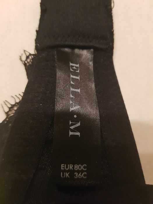 Stanik czarny koronka