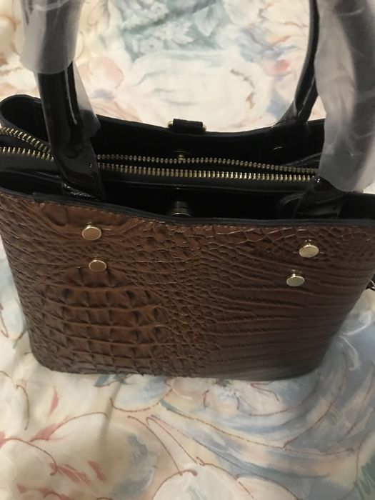 Torebka - brąz wąż