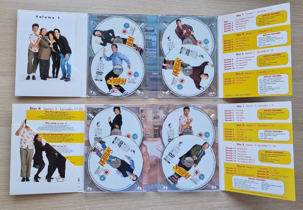 DVD Seinfeld (Kroniki Seinfelda), sezony 1-9