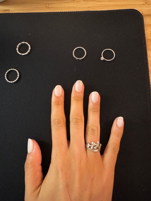 Anel de Prata Folhas - Handmade