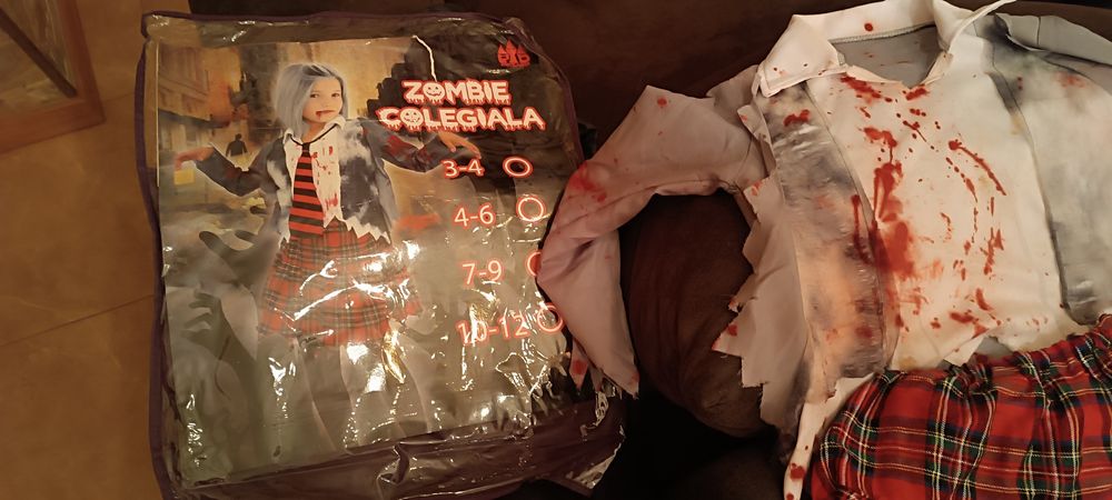 Fantasia de carnaval menina zombie