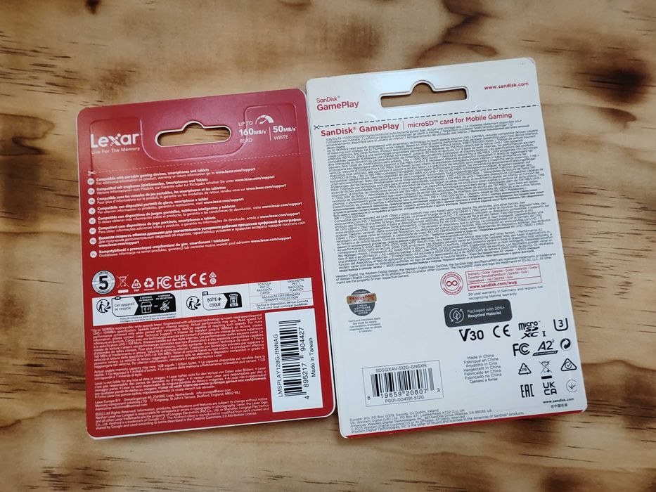 Karta pamięci Sandisk Gameplay MicroSDXC 512GB +Karta Lexar Play 128GB