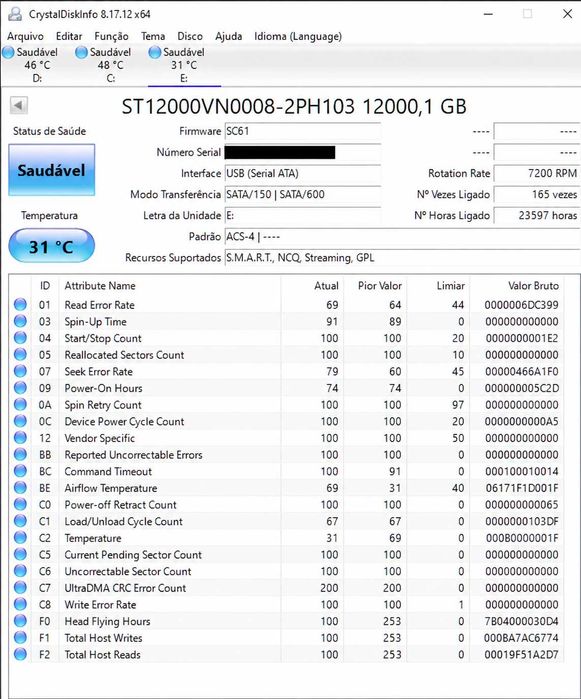 HDD Seagate IronWolf 12TB NAS 3,5” SATA 7200 RPM
