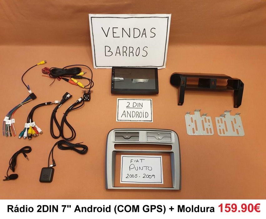 (NOVO) Rádio 2DIN Android • FIAT Grande Punto (2005 a 2017) • GPS