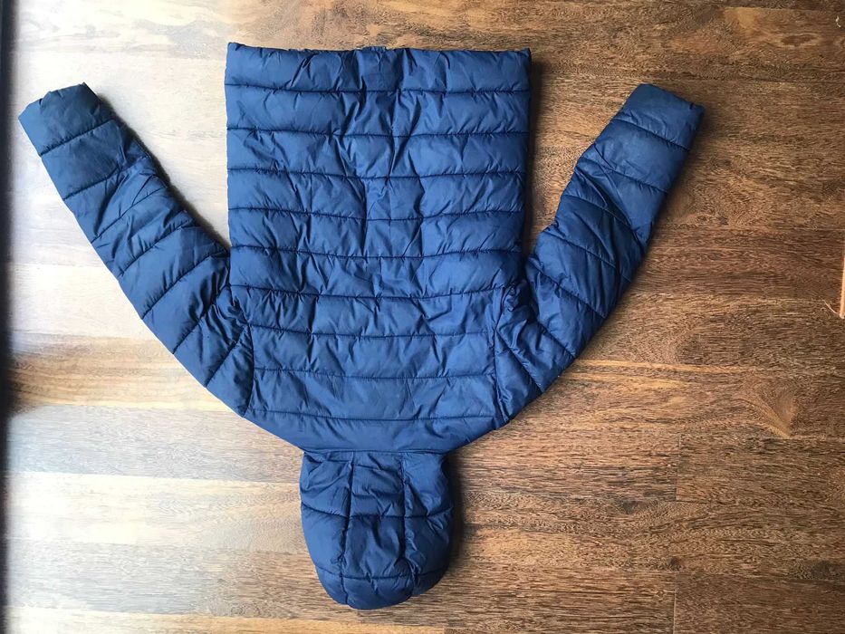 Casaco azul acolchoado com capuz para rapaz, Benetton