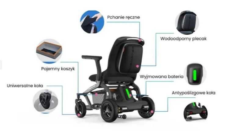 Wózek elektryczny. Futurystyczny ROBOOTER E40. Refundacja.