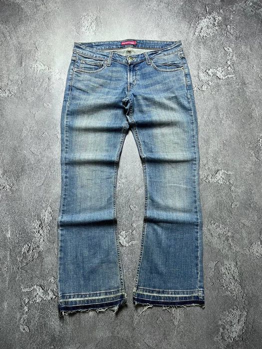 Вінтажні Жіночі Джинси Levis 524 Левайс 524 Bootcut Будкат Flared Клеш Синій Колір Розмір С