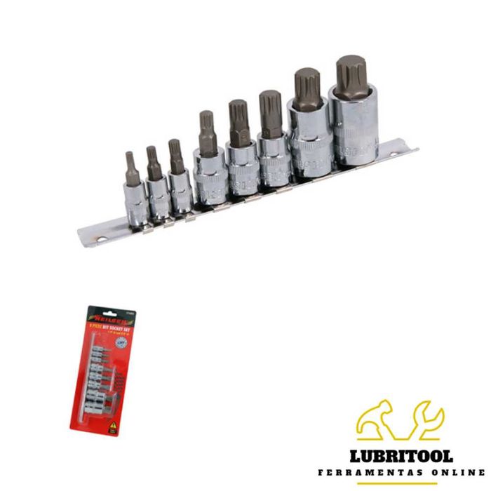 Jogo 8 Chaves Caixa Spline XZN 1/4" 3/8" CT4803 | NOVOS