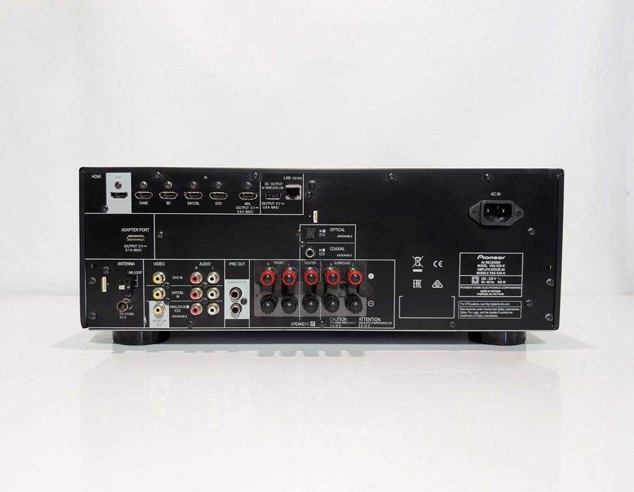 5.2 Ресивер Pioneer VSX-529, має 130 Вт/канал/ HDMI/ 4K/ USB/ ARC/ MHL/ AirPlay/ Spotify/ vTuner/ ЦАП/Hi-Res/ FLAC