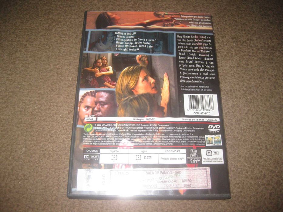 DVD "Sala de Pânico" com Jodie Foster
