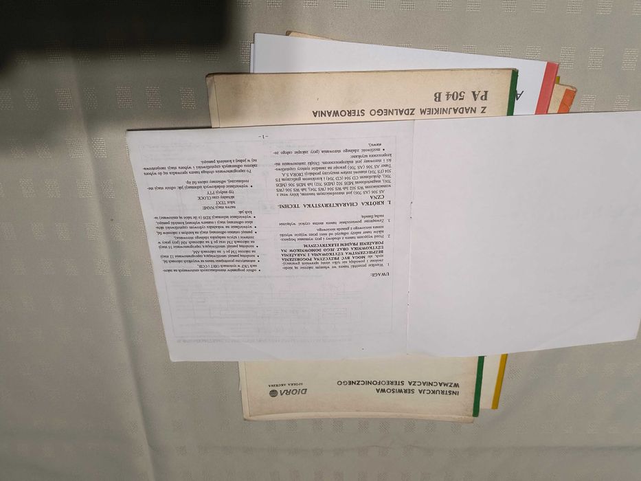 Instrukcja obsługi tunera z RDS Unitra Diora AS-506