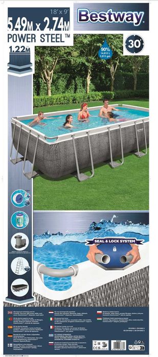 Piscina tubular retangular 549X274X122cm