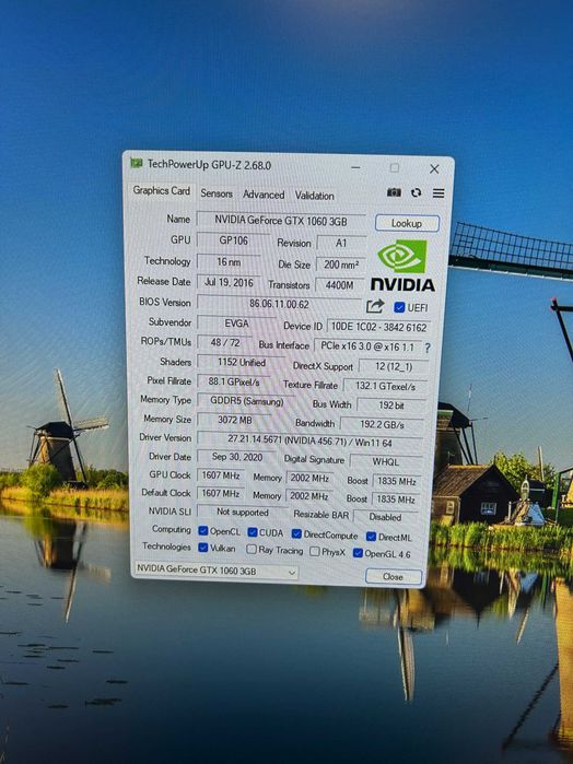 Видеокарта EVGA GTX1060 идеал