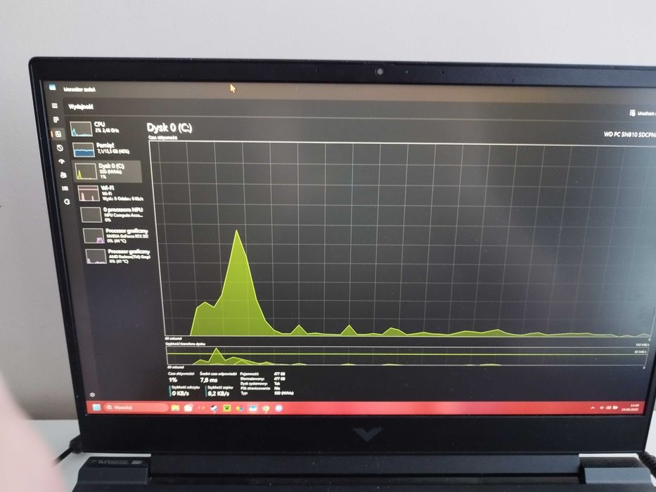 Laptop HP Victus 16 Ryzen 5-7640HS/16GB/512/Win11 RTX3O5O 144Hz