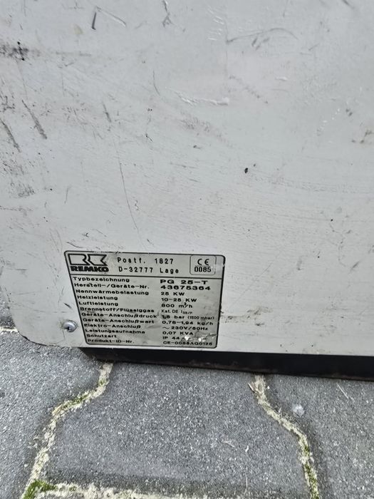 Nagrzewnica gazową remko pg 25 t