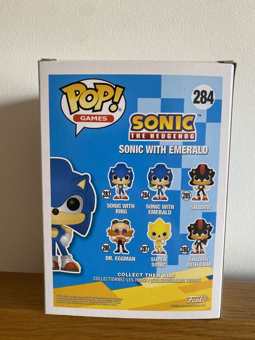 Funko Pop sonic the hedgehog with emerald 284 vinil figure
