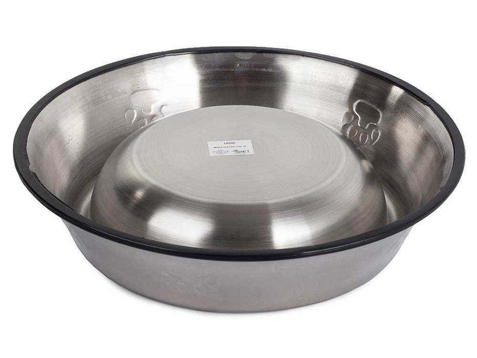 Miska metalowa dla psa srebrna 1,3 litra