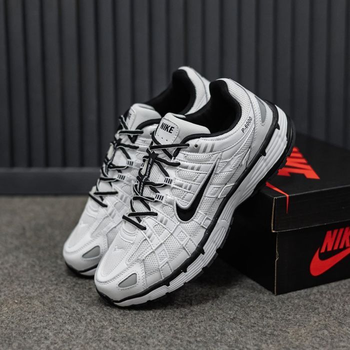 Кросівки Nike P-6000 White - Black premium | Кроссовки Найк чоловічі