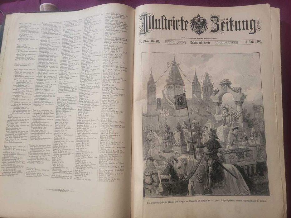Seria magazynów Illustrirte Zeitung z okresu lipiec-grudzień 1900. Unikat!