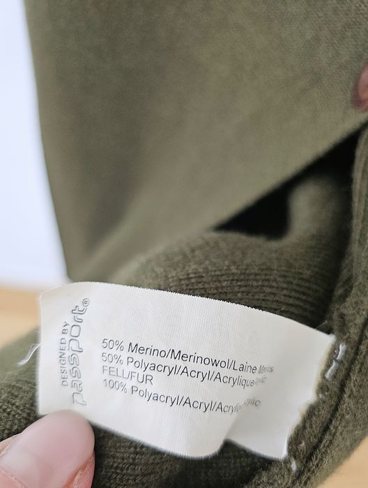 Passport s/m długi kardigan merynos wełna merino