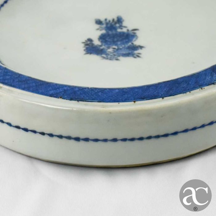 Prato grande "rechaud", porcelana da china, séc. XVIII Qianlong
