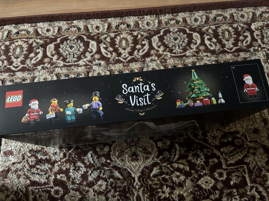 LEGO 10293 Santa's Visit zestaw swiateczny ze swiecacym klockiem