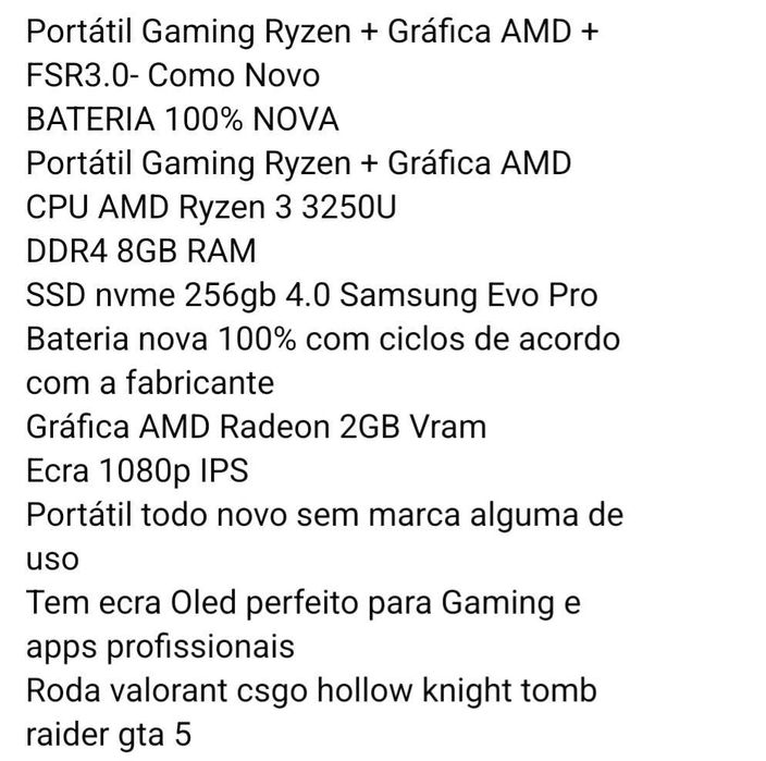 Notebook usado em bom estado. Negociável