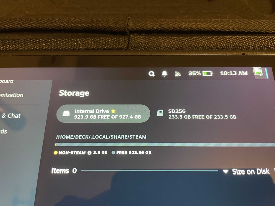 Steam Deck LCD 1Tb + cartão SD 256Gb