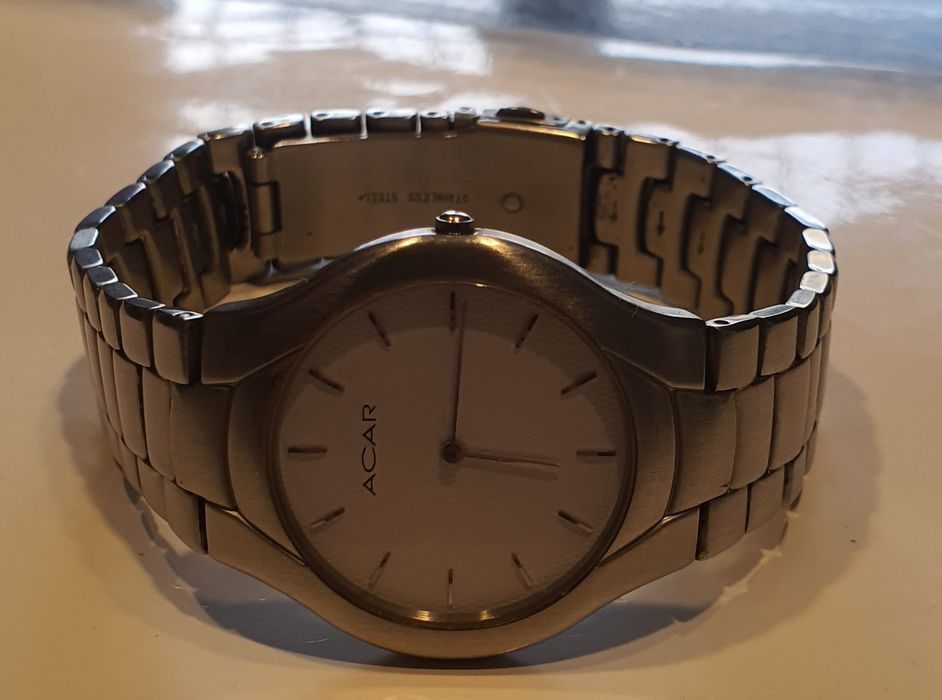 Męski zegarek Acar Danish Design płaski stal nierdzewna