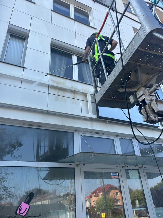 Mycie Dachów elewacji przeszkleń kostki Myjka ciśnieniowa soft wash