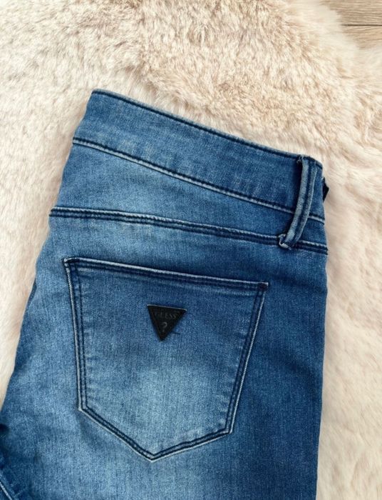 Dżinsy skinny GUESS styl motocyklowy/ biker rozmiar M