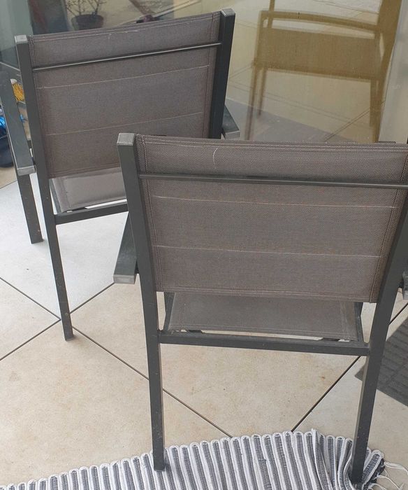 Par de cadeiras de jardim exterior