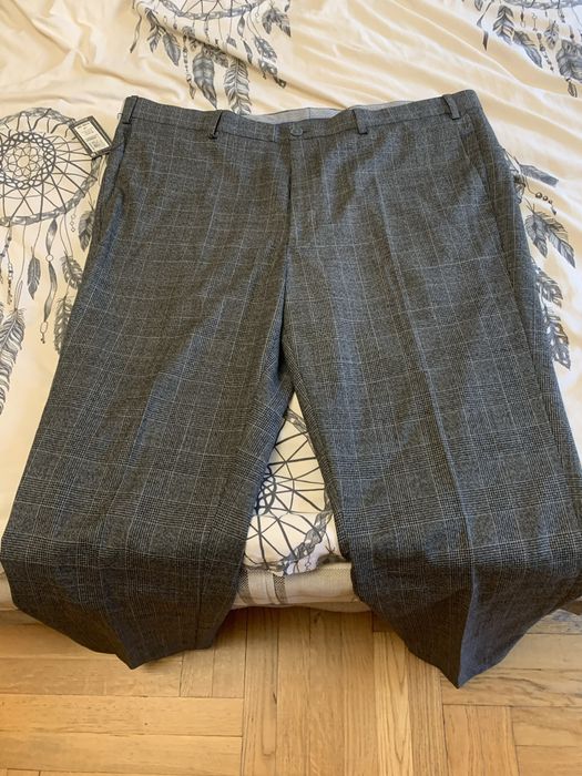 Нові чоловічі класичні штани Marks & Spencer в клітинку, Regular Fit
