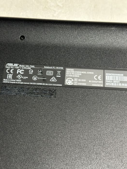 Ноутбук Asus F540L 15.6ʼʼ FHD/ 8GB RAM/ 128GB SSD/ i3-5005U! N3129