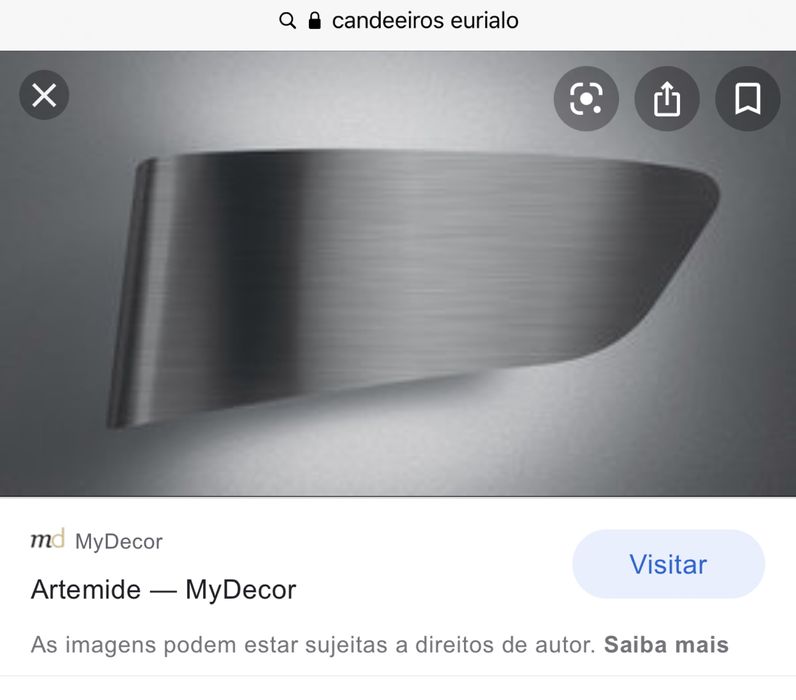 2 candeeiros de parede marca Artemide Eurialo
