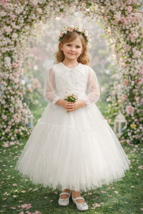 Продам гарну білу сукню для дівчинки на випускний у садочку