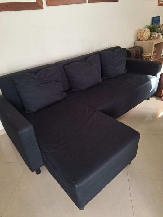 Sofá cama preto Ikea