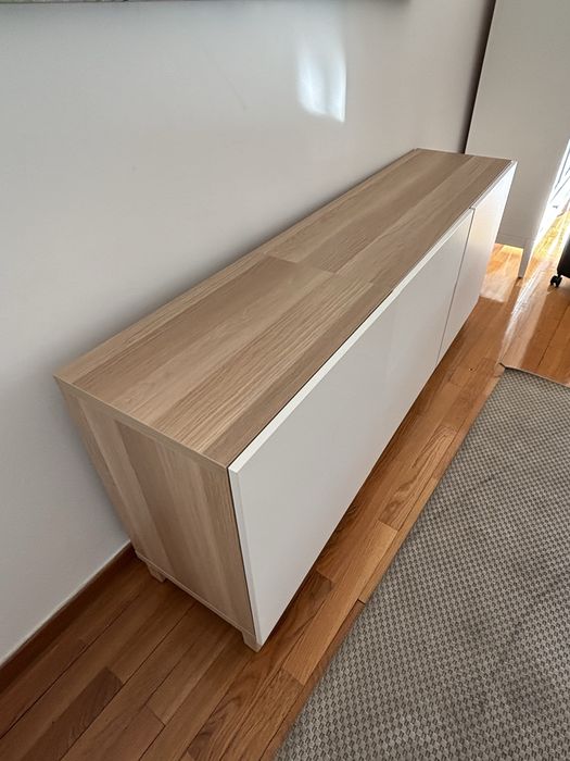 Aparador BESTÅ Comb arrumação c/gavetas, branco, 180x42x75 cm